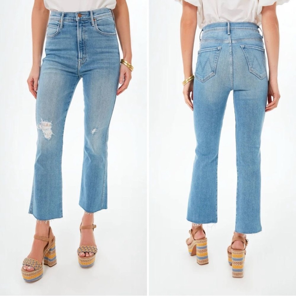 Mother High Waisted Double Smokin’ Fray Jean in a Sight for Sore Eyes